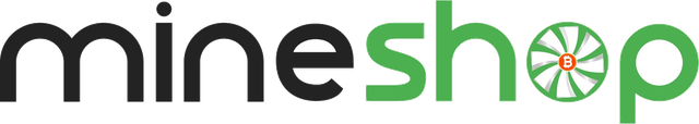 Logo de MineShop — tienda irlandesa de hardware de mining ASIC y GPU